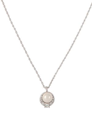 Nina Ricci 1990s pearl pendant necklace - Silver