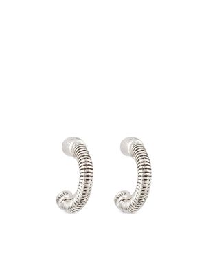 Nina Ricci 1990s pre-owned half-hoop post-back earrings - Silver