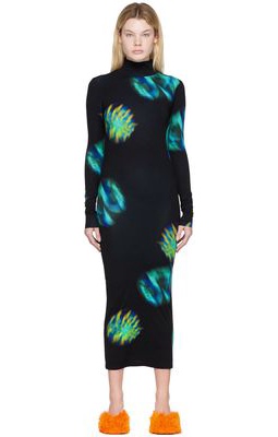 Nina Ricci Black Print Maxi Dress