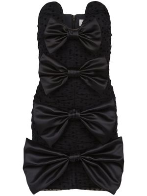 Nina Ricci bow-detail bustier minidress - Black