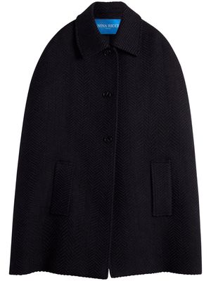 Nina Ricci button-front cape - Black