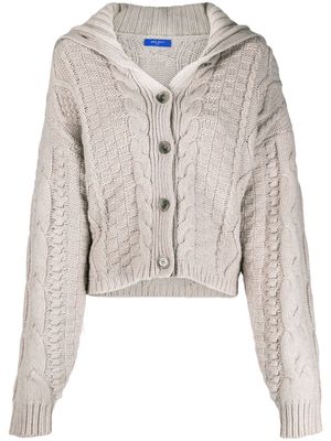 Nina Ricci cable-knit buttoned cardigan - Neutrals