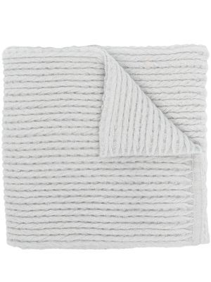 Nina Ricci chunky-knit design scarf - Grey
