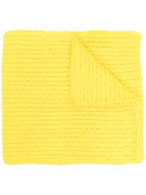 Nina Ricci chunky-knit design scarf - Yellow