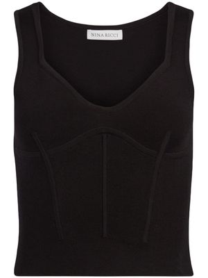 Nina Ricci corset-style tank top - Black