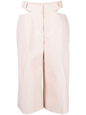 Nina Ricci cropped cut-out detail trousers - Pink