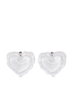 Nina Ricci Cushion Heart drop earrings - Neutrals