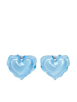 Nina Ricci Cushion Heart earrings - Blue