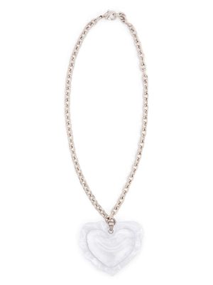 Nina Ricci Cushion Heart pendant necklace - White