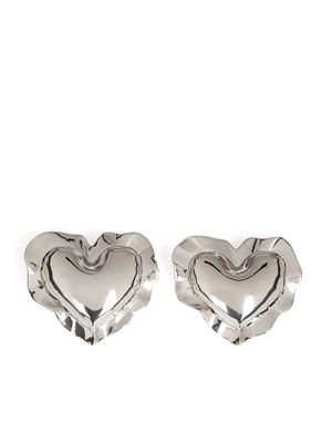 Nina Ricci Cushion Heart stud earrings - Silver