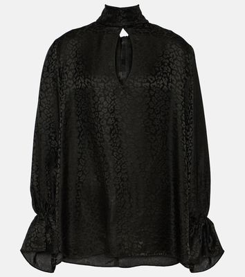 Nina Ricci Cutout jacquard blouse