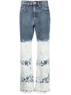 Nina Ricci distressed-effect bleached jeans - Blue
