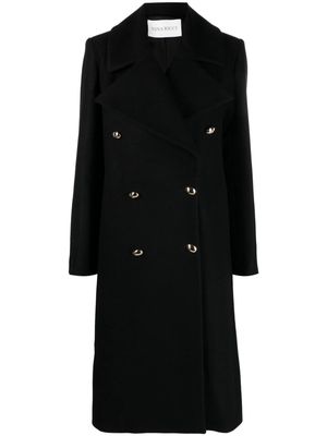 Nina Ricci double-breasted wool-blend coat - Black