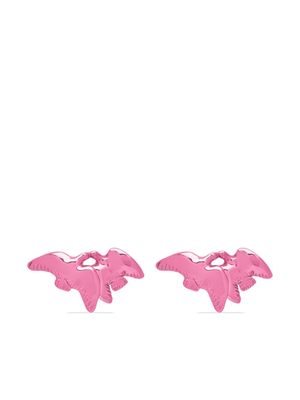 Nina Ricci Double Dove stud earrings - Pink