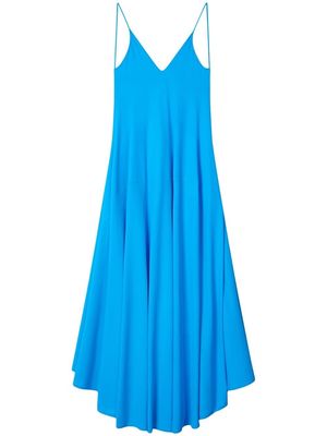 Nina Ricci draped full length dress - Blue