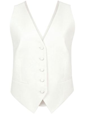 Nina Ricci draped open-back vest - White
