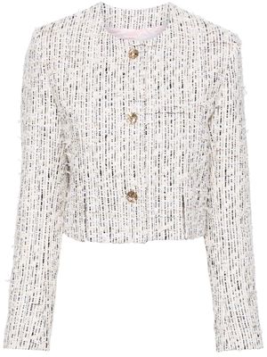 Nina Ricci embossed-button tweed jacket - Neutrals