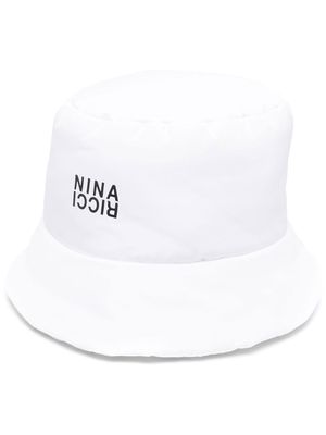 Nina Ricci embroidered-logo bucket hat - White