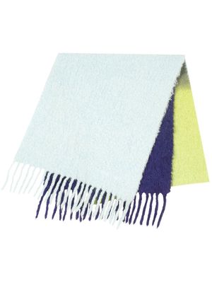 Nina Ricci embroidered-logo scarf - Blue