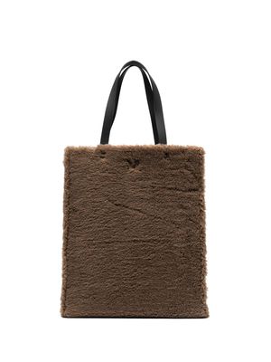 Nina Ricci faux-shearling tote bag - Brown