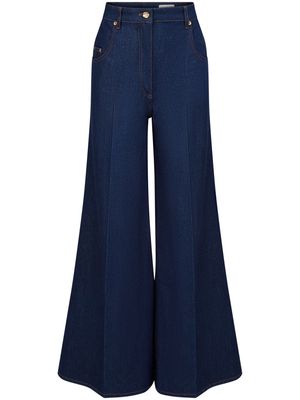 Nina Ricci flared wide-leg jeans - Blue