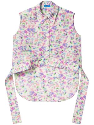 Nina Ricci floral print cropped shirt - Multicolour