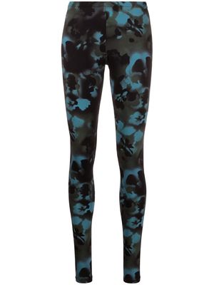Nina Ricci floral print high-waisted leggins - Black