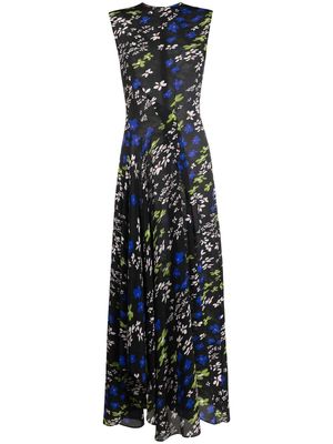 Nina Ricci floral print sleeveless maxi dress - Black