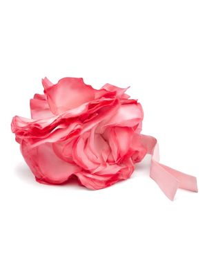 Nina Ricci flower corsage silk chocker - M2473 SHADED PINK
