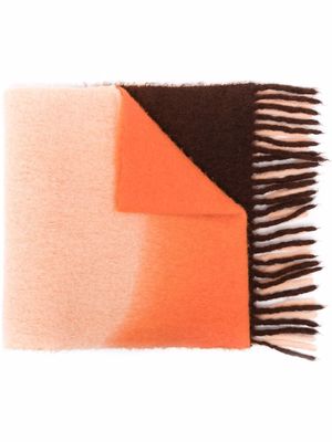 Nina Ricci gradient-effect felted scarf - Orange