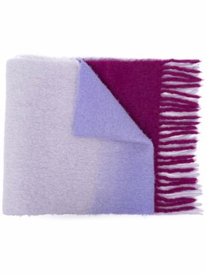 Nina Ricci gradient-effect felted scarf - Purple