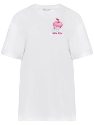 Nina Ricci graphic-print cotton T-shirt - White