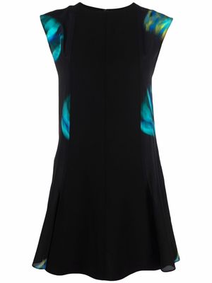 Nina Ricci graphic-print panelled dress - Black