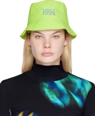 Nina Ricci Green Water-Repellent Bucket Hat