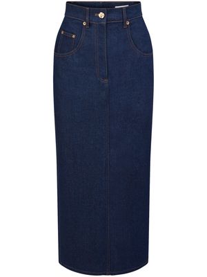 Nina Ricci high-rise denim skirt - Blue