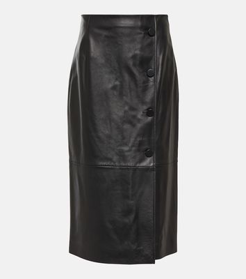 Nina Ricci High-rise leather pencil skirt
