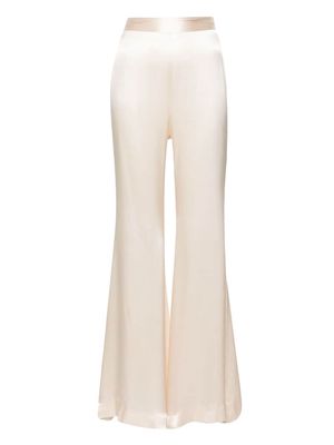 Nina Ricci high-waist flared pajama trousers - Neutrals