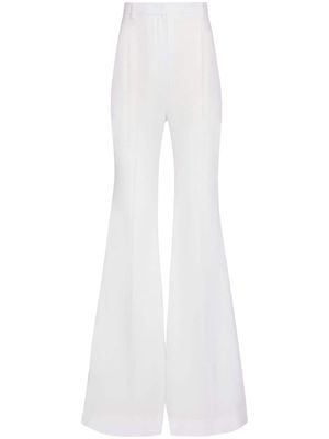 Nina Ricci high-waisted super-flared trousers - White