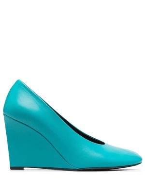 Nina Ricci high wedge-heel pumps - Blue