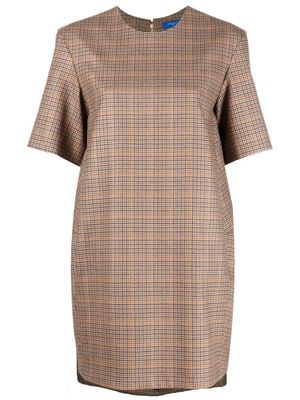Nina Ricci houndstooth check wool cocoon top - Neutrals