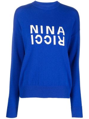 Nina Ricci intarsia cashmere jumper - Blue