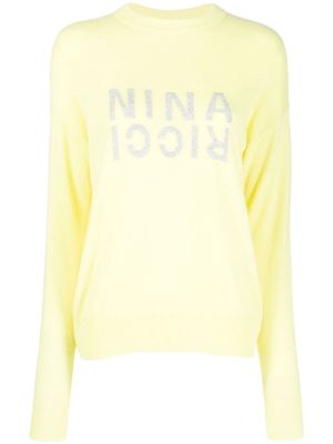 Nina Ricci intarsia cashmere jumper - Yellow