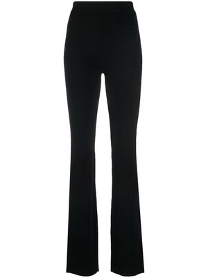 Nina Ricci intarsia cashmere knitted trousers - Black
