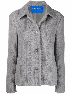 Nina Ricci jacquard jersey cocoon jacket - Grey