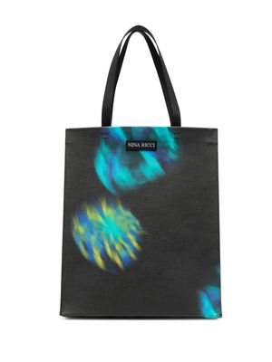 Nina Ricci large coated canvas tote bag - Black