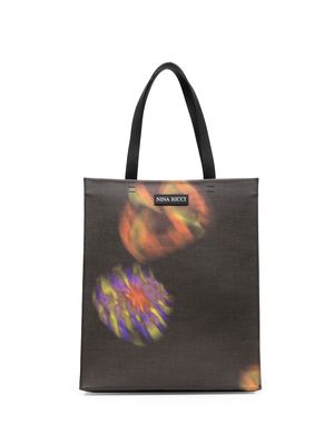 Nina Ricci large coated canvas tote bag - Brown