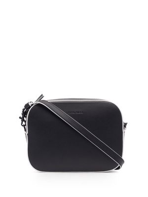 Nina Ricci logo-debossed leather camera bag - Black