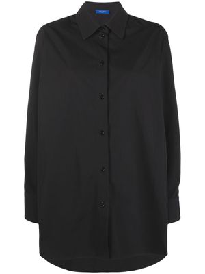 Nina Ricci logo-embroidered long-sleeved shirt - Black