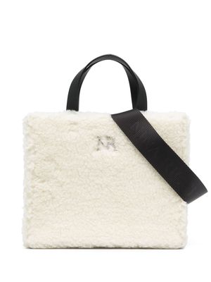 Nina Ricci logo-plaque detail tote bag - White