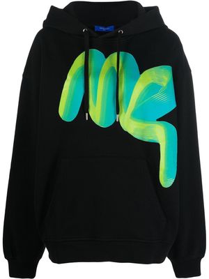 Nina Ricci logo-print cotton hoodie - Black